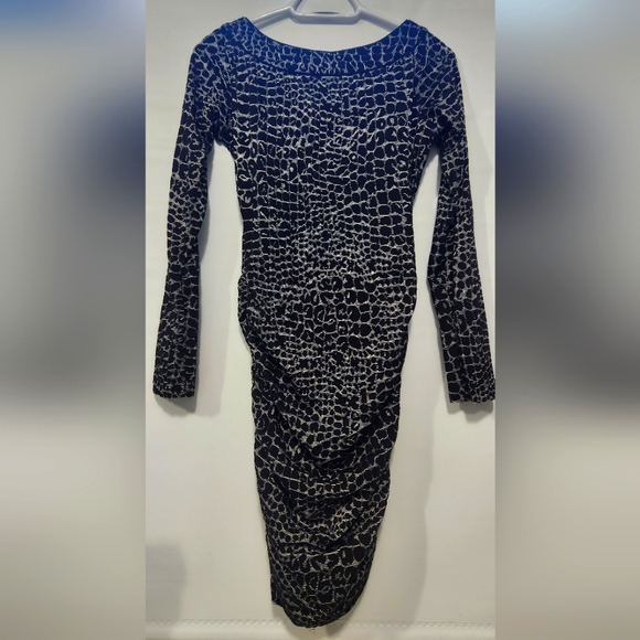 BCBG LeopardLong Sleeve Dress - Picture 2 of 4